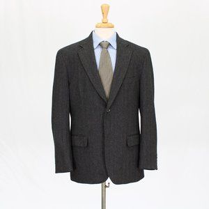Tasso Elba 44R Gray Solid 2-Button Sport Coat Blazer Jacket  O251